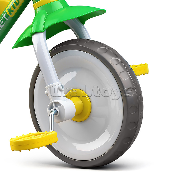 Велосипед трехколесный Rocket, колеса EVA 9"/7", цвет зеленый/желтый