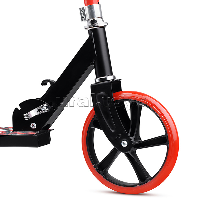 Самокат 2-х кол., красный, d 200 мм., PU, в коробке