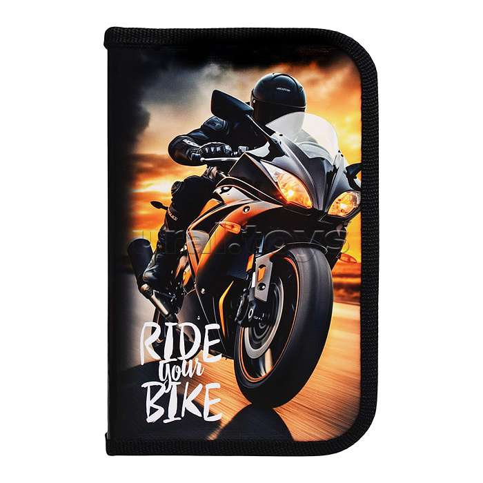 Пенал односекционный большой 190/115 "Крутой байкер"