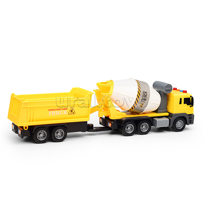 Машина "Бетономешалка с прицепом" в коробке