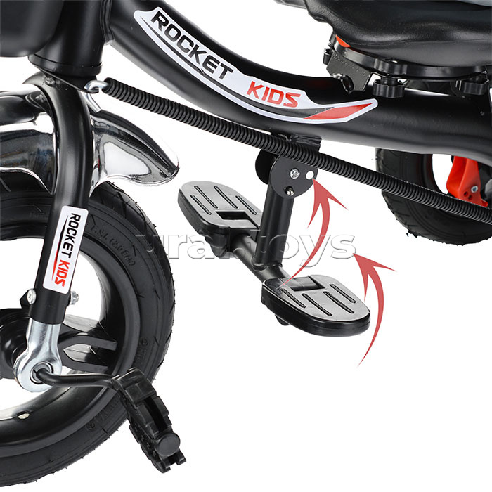 Велосипед 3-х колесный, резиновые покрышки, серый