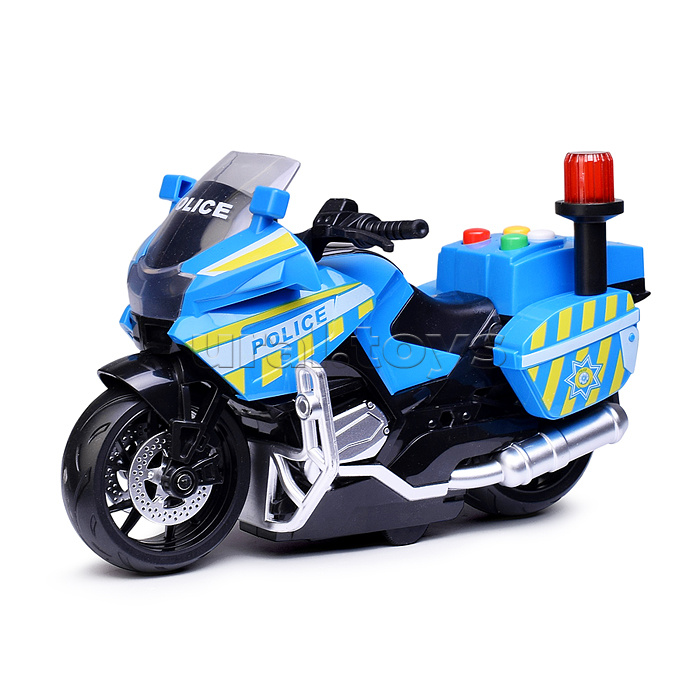 Машина "Полицейский мотоцикл" 1:20, цвет синий, в коробке