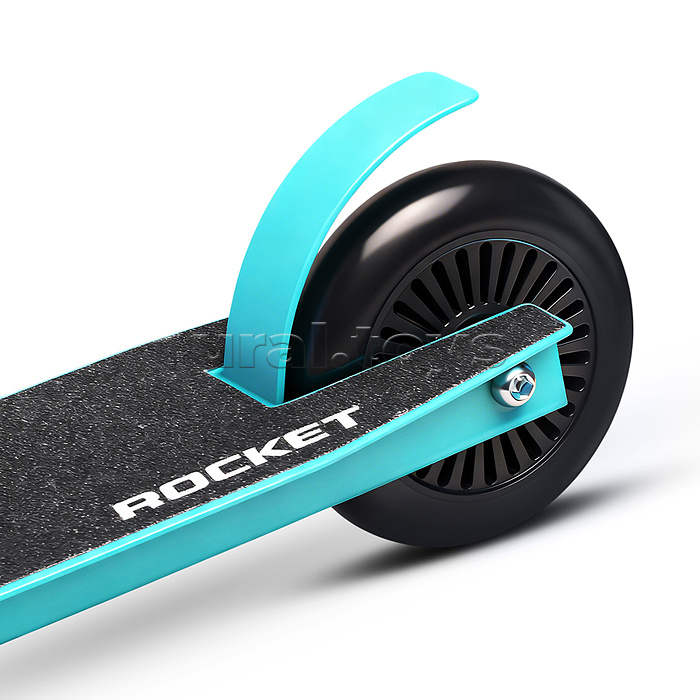 Самокат трюковый ROCKET,колеса PU/пластик 100 мм,ABEC 7, бирюзовый (в пакете)
