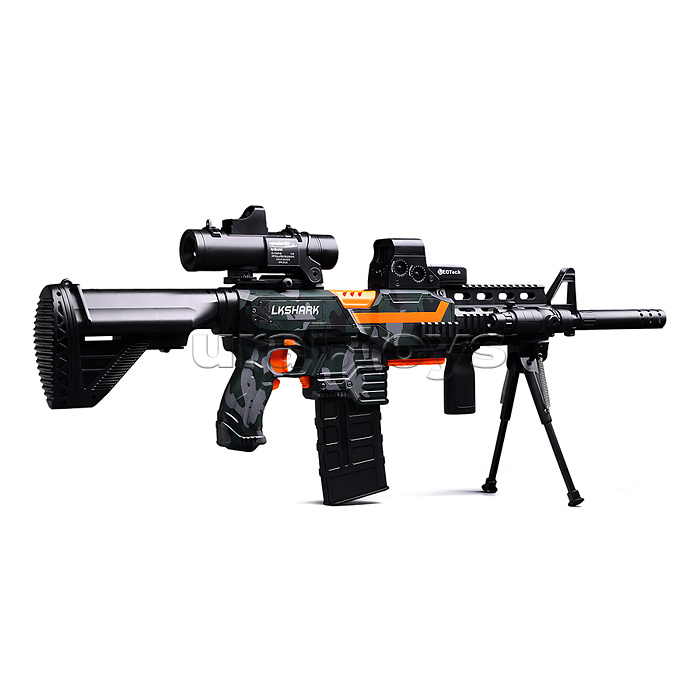 Автомат "Шорох" с мягкими пулями и мишенью, в коробке