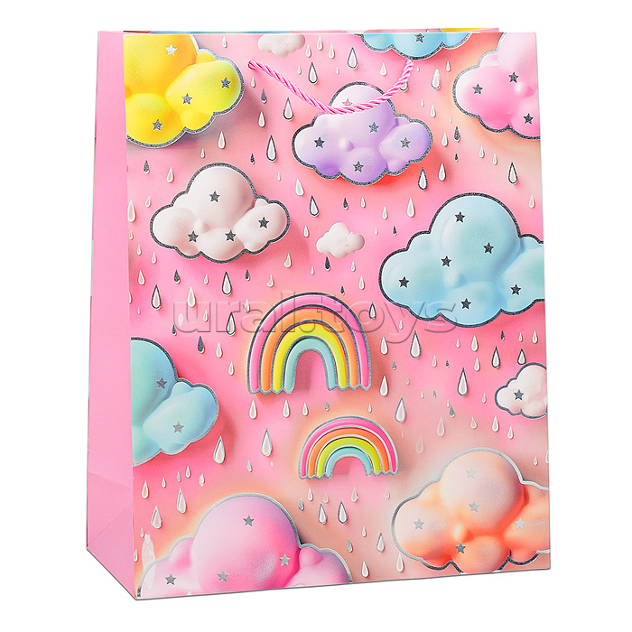 Пакет подарочный "Облака" 26х32х10 см