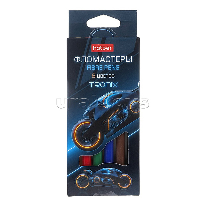 Фломастеры 6 цв. "Троникс" в картонной коробке с европодвесом