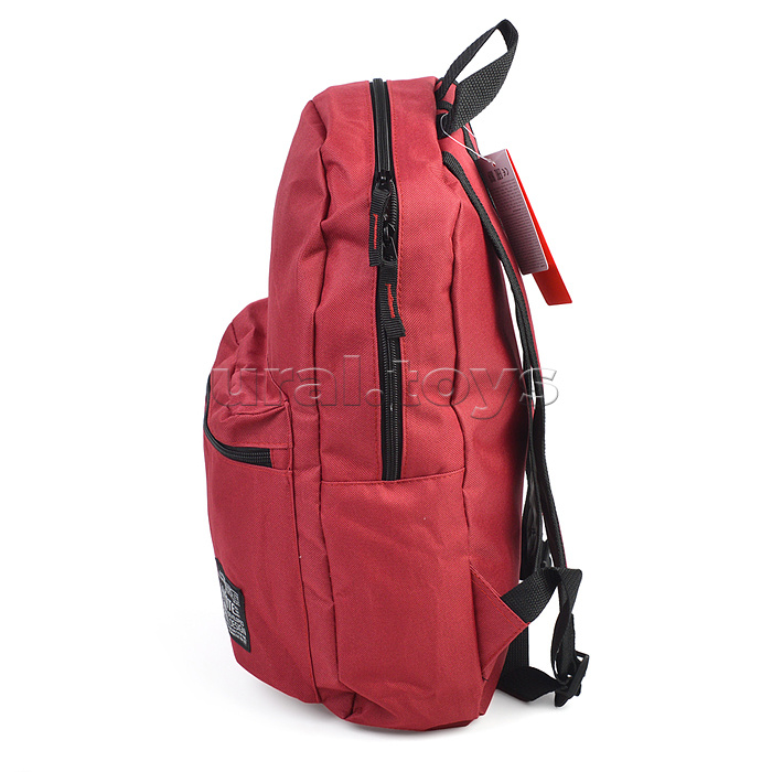Рюкзак "Red" подростковый 40x29x17 см (14 л) 250 г, 1 отделение на молнии, 1 передний карман, бордовый