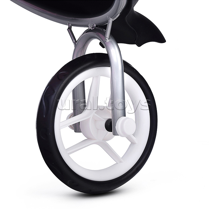 Коляская кукольная металлическая, 3-х колесная, с корзиной, козырьком и столиком