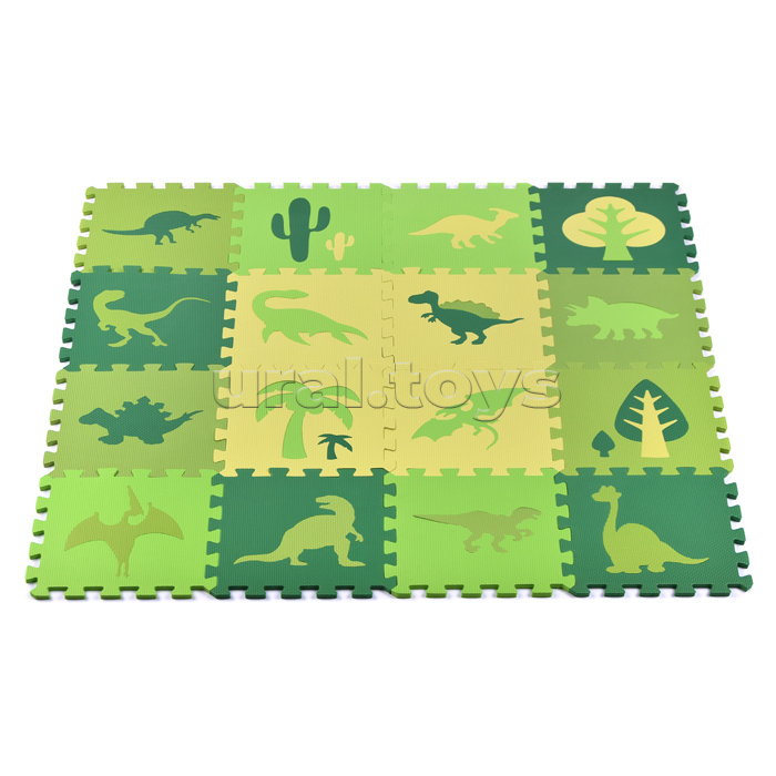 Развивающий коврик-пазл "Юрский период" 30*30*1см