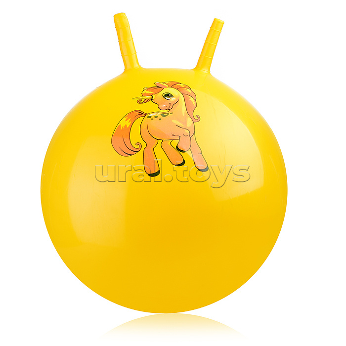 Мяч с рожками 45см "Единорожка" (цвет в ассортименте)