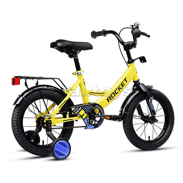 Велосипед 14" Rocket Gem, цвет желтый