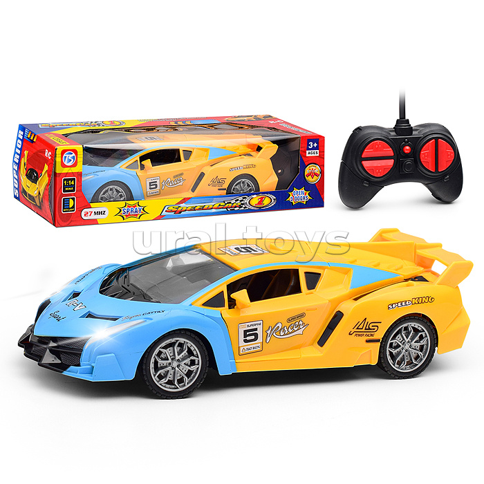 Машина "Яркий заезд" р/у, 27 MHz, в коробке