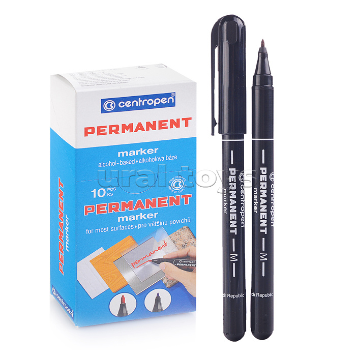 Маркер перманент. 1 мм черный круглый