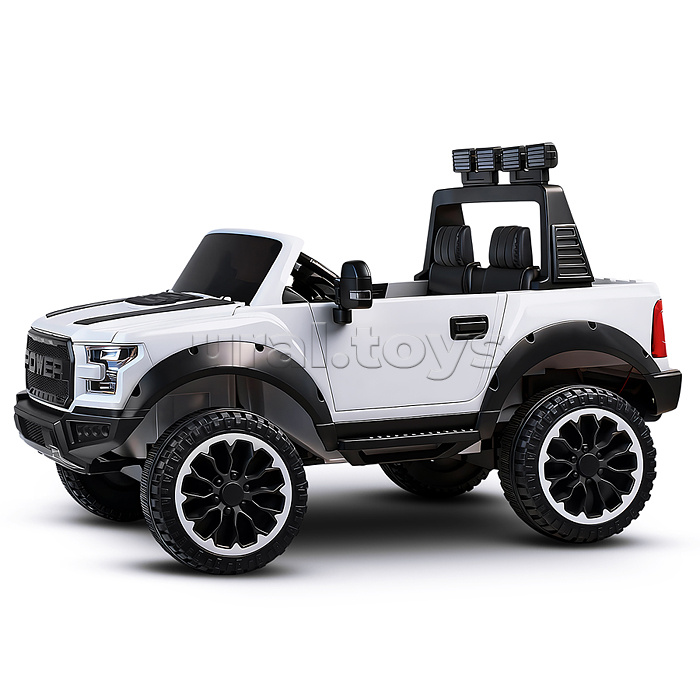 Электромобиль "Мощность скорости" на аккумуляторе, с р/у управлением, в коробке (белый)