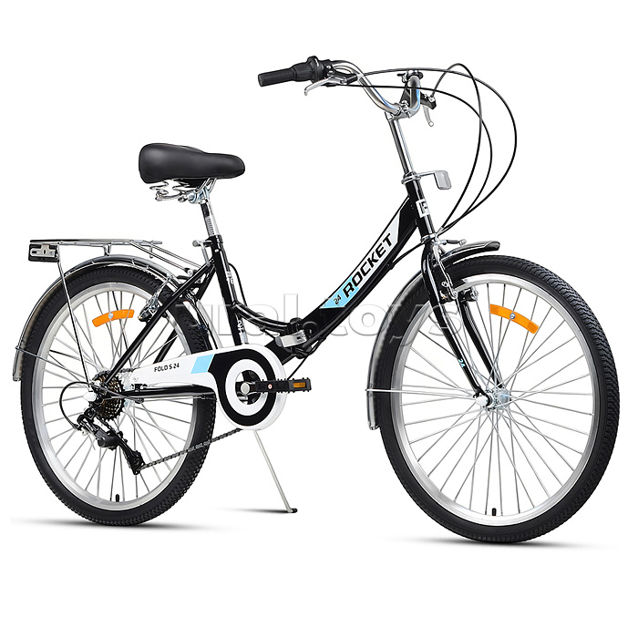 Велосипед 24" Rocket City Fold S 24, цвет черный, размер 16"