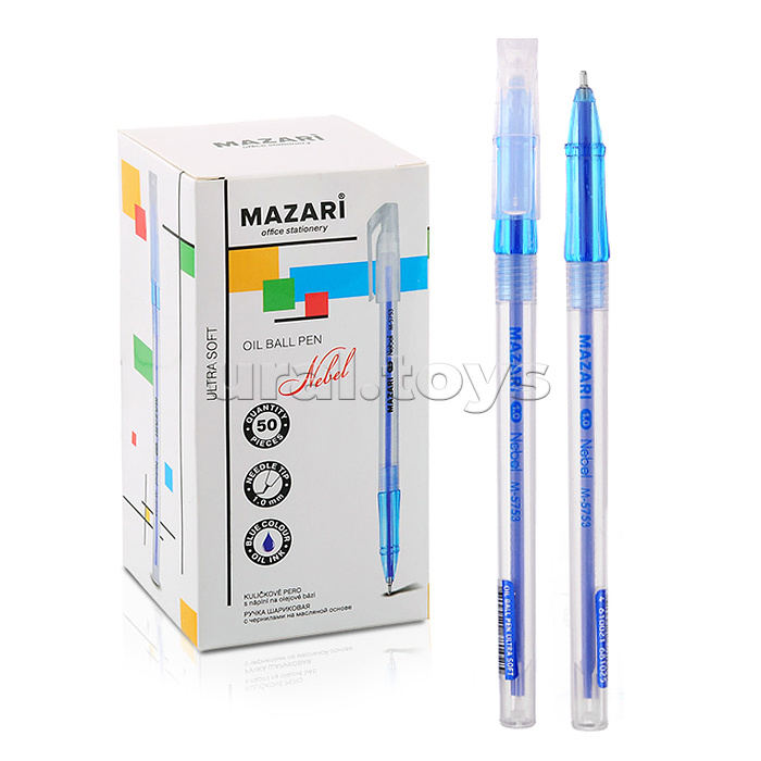 Ручка шариковая NEBEL, синяя, Ultra Soft, чернила на масляной основе, игольчатый пиш.узел 1.0мм