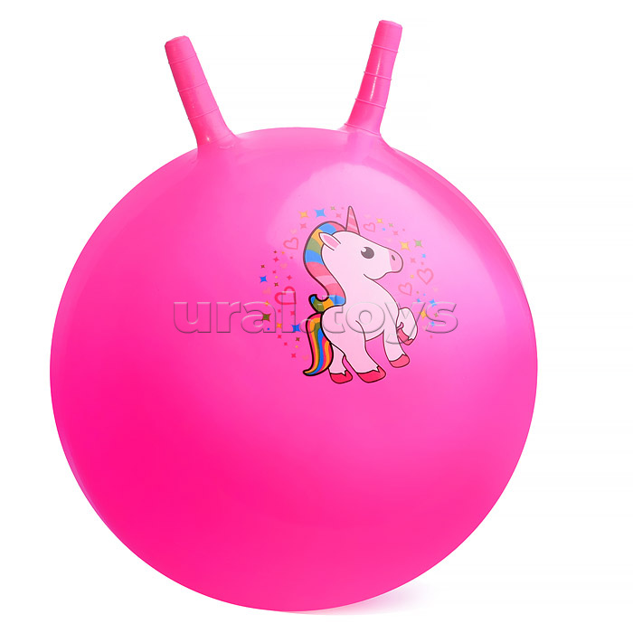 Мяч с рожками 45см "Единорог" (цвет в ассортименте)