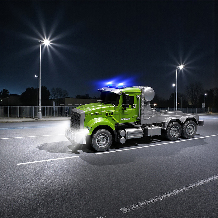 Машина "Военный грузовик" с танком р/у 27 MHz, в коробке