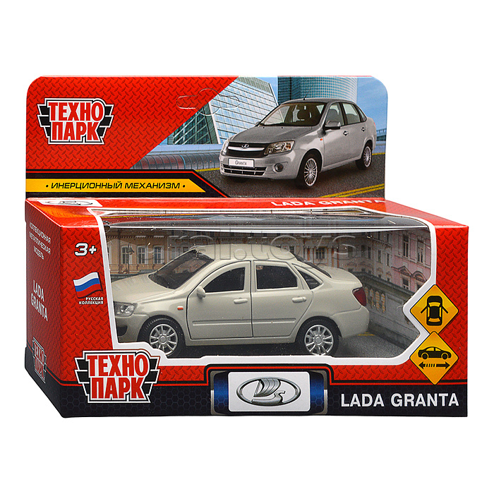 Машина металл LADA granta 11,5 см, (двери, серебристый) инерц, в коробке Машина металл LADA granta 11,5 см, (двери, серебристый) инерц, в коробке
