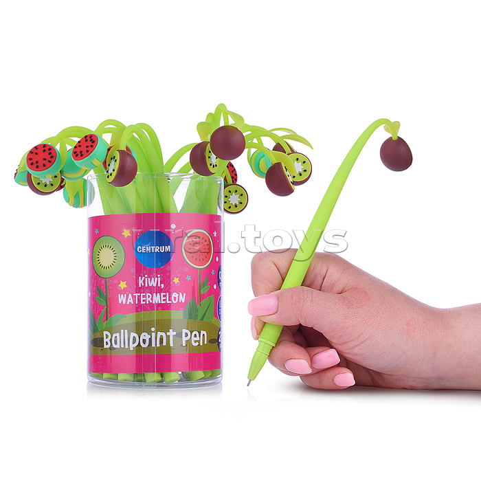 Ручка шариковая KIWI & WATERMELON синие чернила 0,7 мм (ассорти)