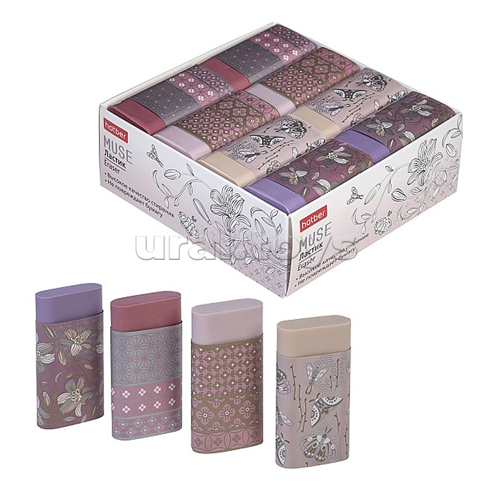 Ластик "Muse" 32 шт экоPVC, в картонной дисплей-витрине