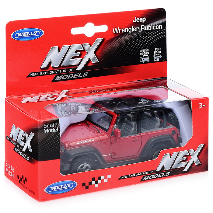 Модель машины 1:34-39 Jeep Wrangler Rubicon