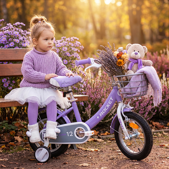 Велосипед 12" Rocket Luna, цвет сиреневый