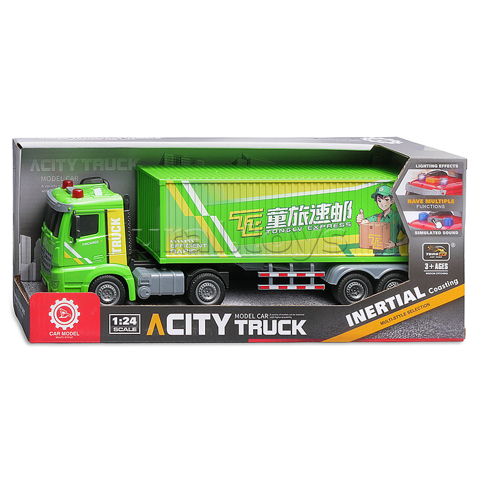 Машина "ТрансКонтинент" на батарейках. в коробке