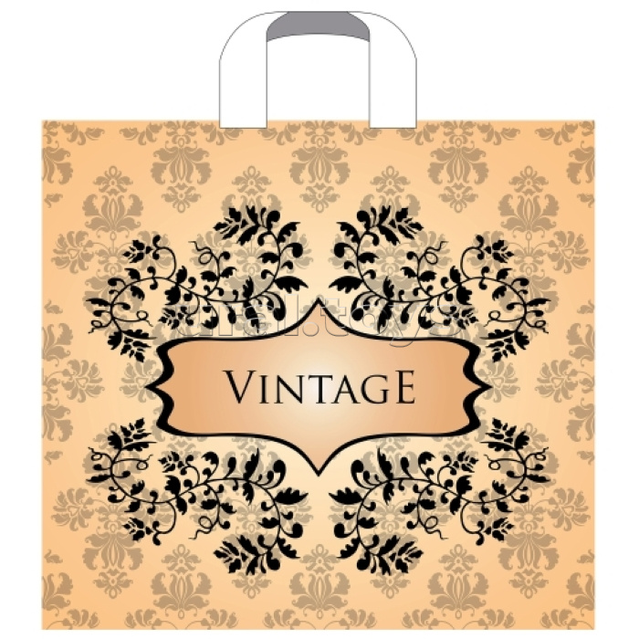 Пакет ПЭ с петлевой ручкой 38x34+3см "Винтаж New"