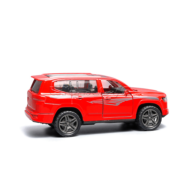 Красная инерционная машинка die-cast , 1:32, с люком