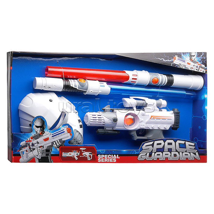 Набор оружия "Звездный патруль" (свет, звук) на батарейках, в коробке