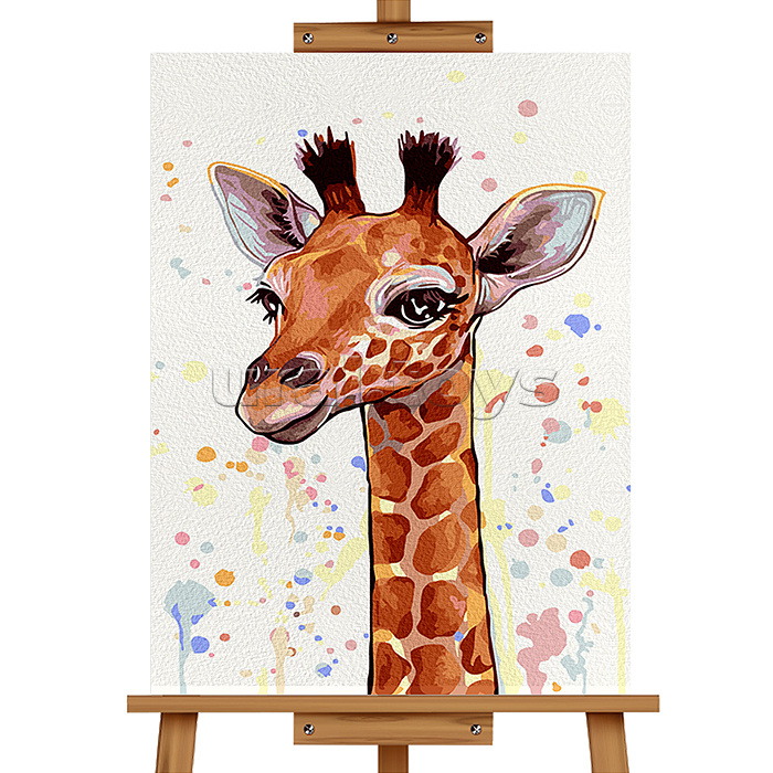 Набор для рисования "Картина по номерам 30х20 см. Жираф"