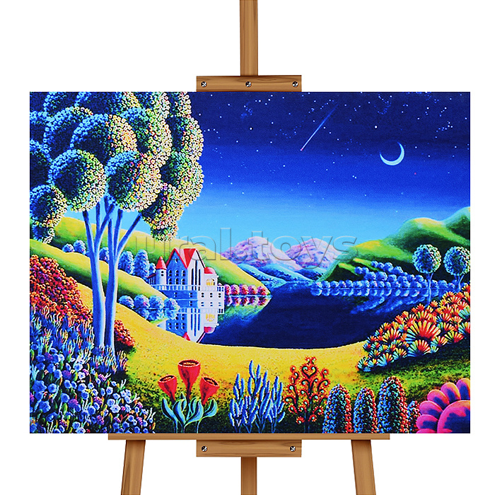 Мозаика алмазная "Дом у озера" 30*40см.