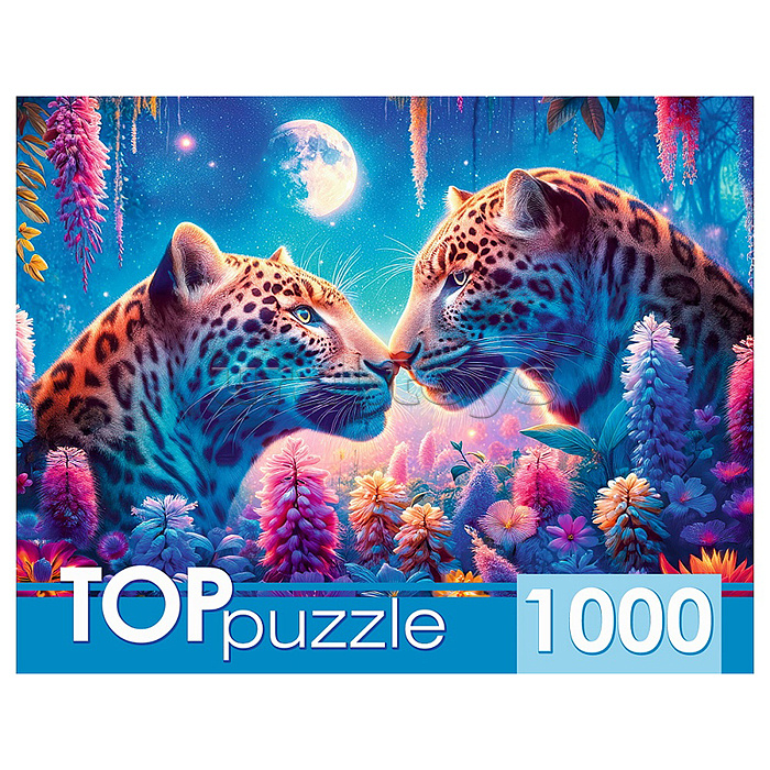 Пазлы 1000 TOPpuzzle "Влюбленные леопарды"