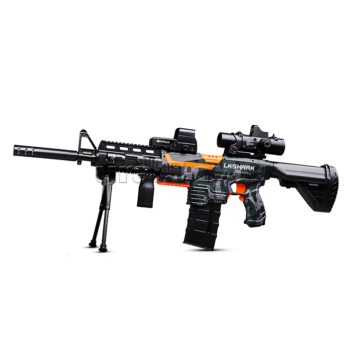 Автомат "Шорох" с мягкими пулями и мишенью, в коробке