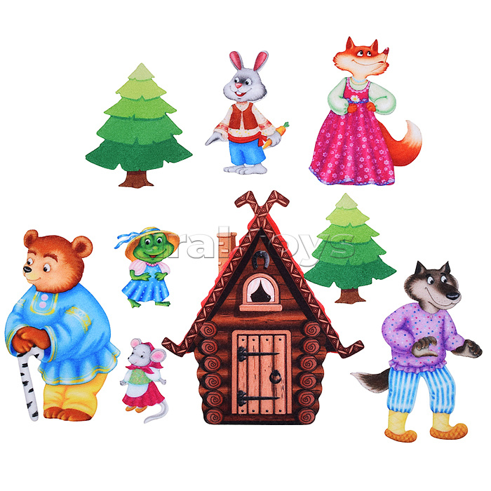 Теремок с игровым полем фетр