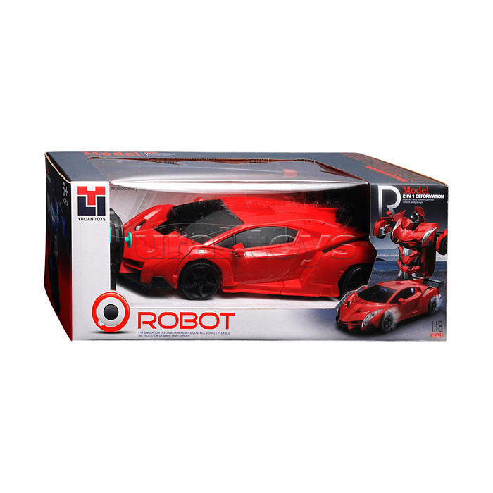 Машина "Машина-робот" р/у, 27 MHz, со спреем, с аккум., в коробке