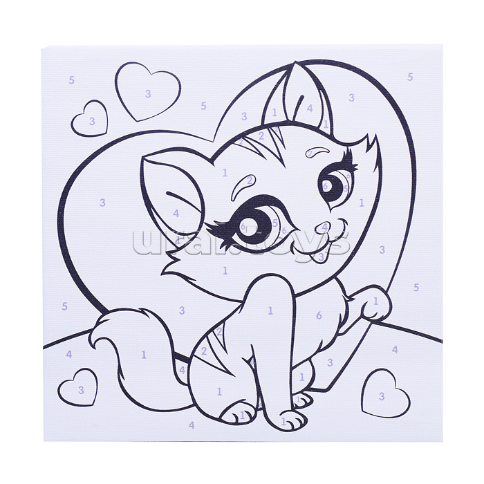 Картина по номерам "Милая кошечка" 15х15см