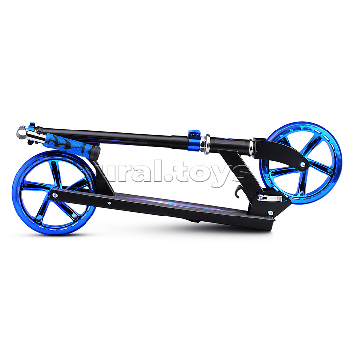 Самокат 2-х кол., синий, d 200 мм., PU, в коробке