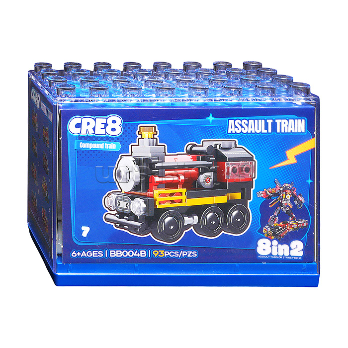 Конструктор "Робот-бронепоезд" 8 в 1 в коробке