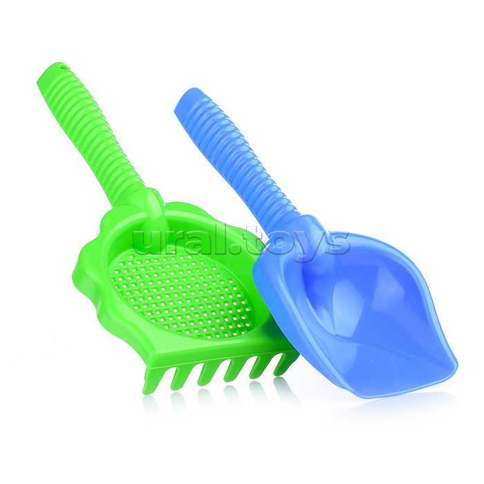 Песочный набор 2пр.(грабли-ситечко 25см, совок 26см)