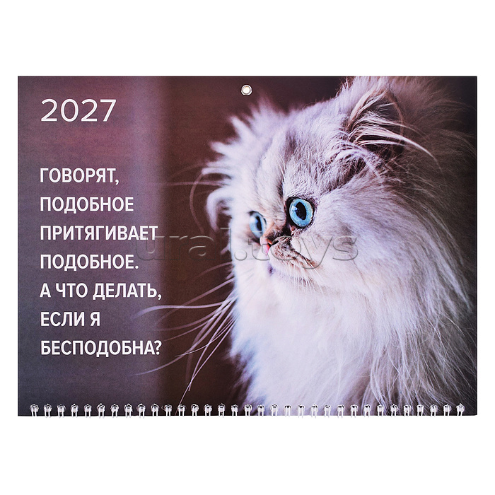 Календарь квартальный на 2027 г. "Я бесподобна?" (295x700 мм) на 3-х пружинах, складной с курсором