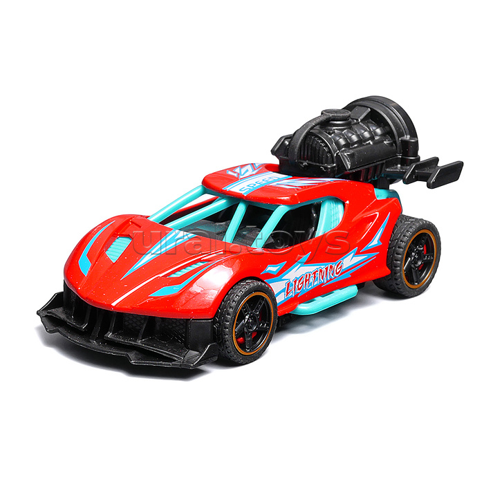 Гоночная машинка свет, звук с имитацией дыма, 1:32, Speed Racing, красная