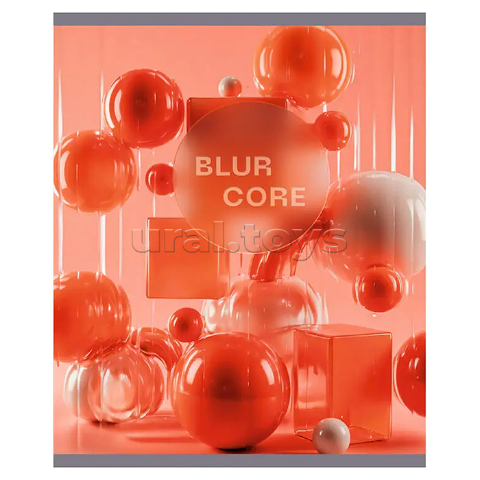 Тетрадь 48л. клетка серая "Blur Core" А5 скрепка