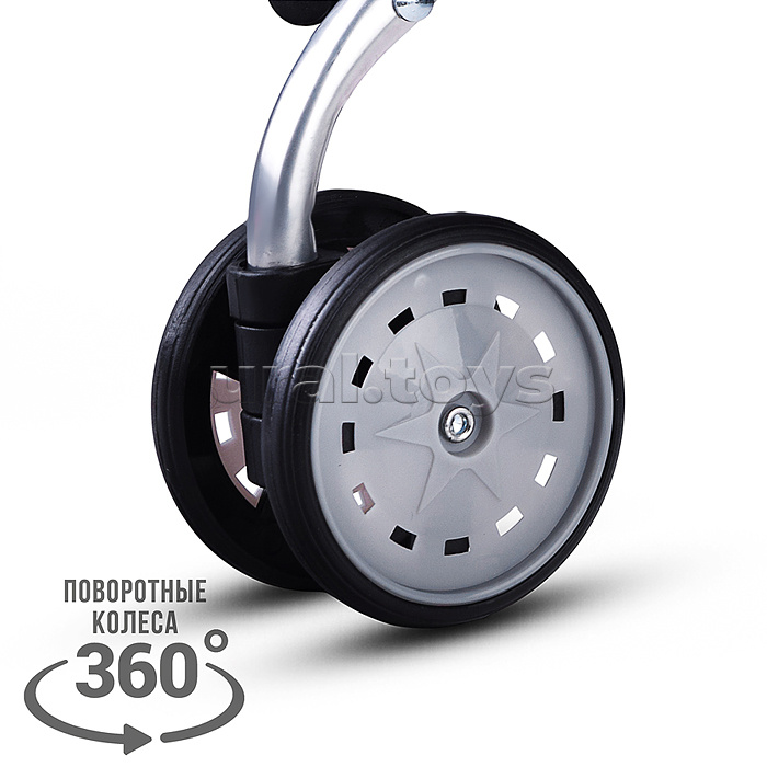 Коляская кукольная трость, металлическая, принт кошки