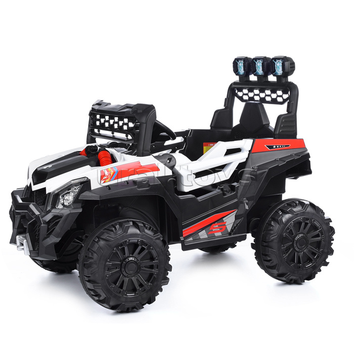 Электромобиль "Загородный движ" на аккумуляторе, с р/у управлением, в коробке (белый)