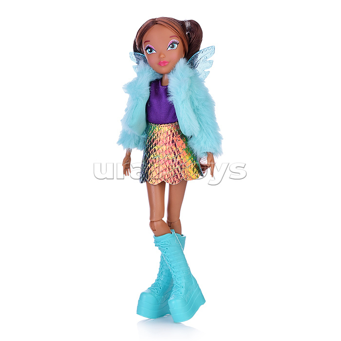 Шарнирная кукла Winx Club "Fashion" Лейла с крыльями и аксессуарами (6 шт.),  24 см