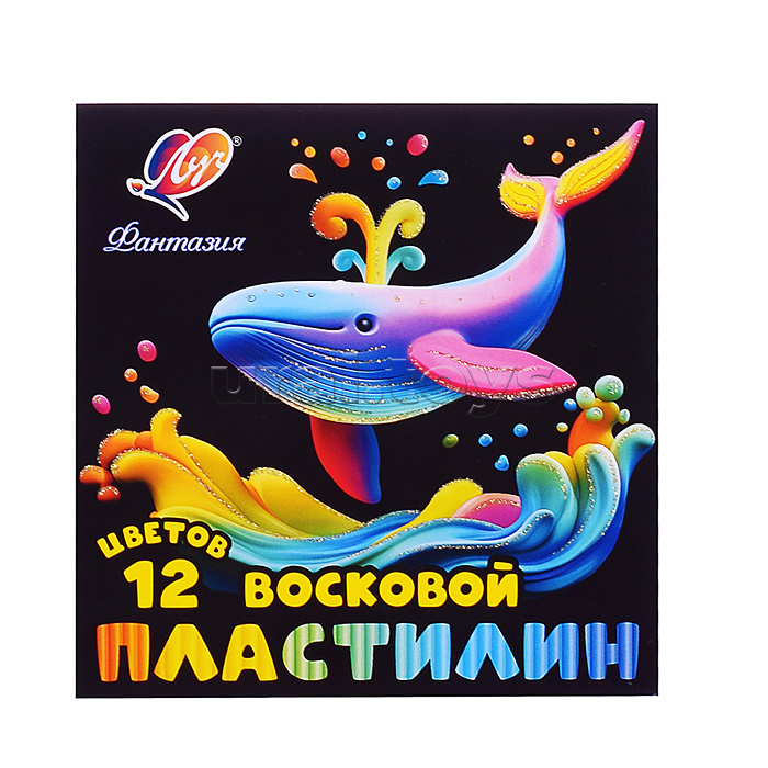 Пластилин восковой 12 цв. "Фантазия"