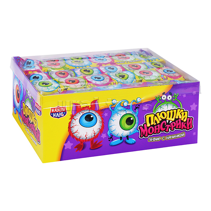 Зефир с начинкой "Плюшки монстрики" ассорти 15гр*24шт