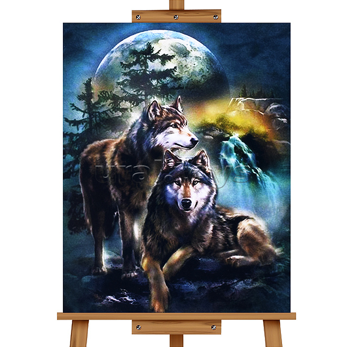 Мозаика алмазная "Волки" 40*50см.
